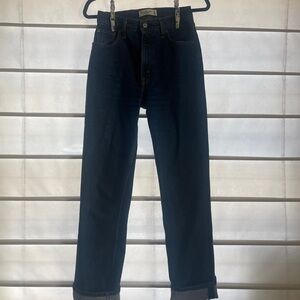 Abercrombie 90s straight ultra high rise in dark wash